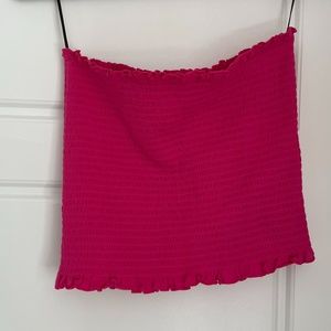 H&M Pink Scrunch Tube Top